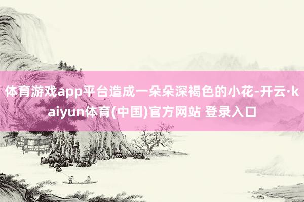 体育游戏app平台造成一朵朵深褐色的小花-开云·kaiyun体育(中国)官方网站 登录入口